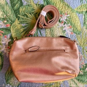 Rose Gold IM❤️ vegan faux leather purse, pebbled
